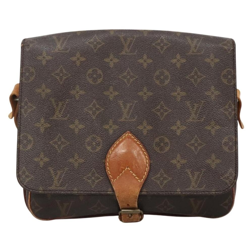 Louis Vuitton Monogram Cartouchiere GM Shoulder Bag Brown